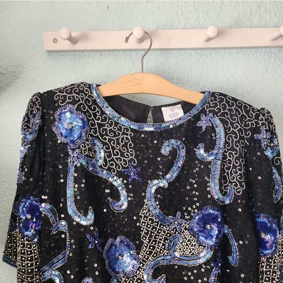 STARFISH mermaid embroidery embellish silk blouse - Picture 3 of 15